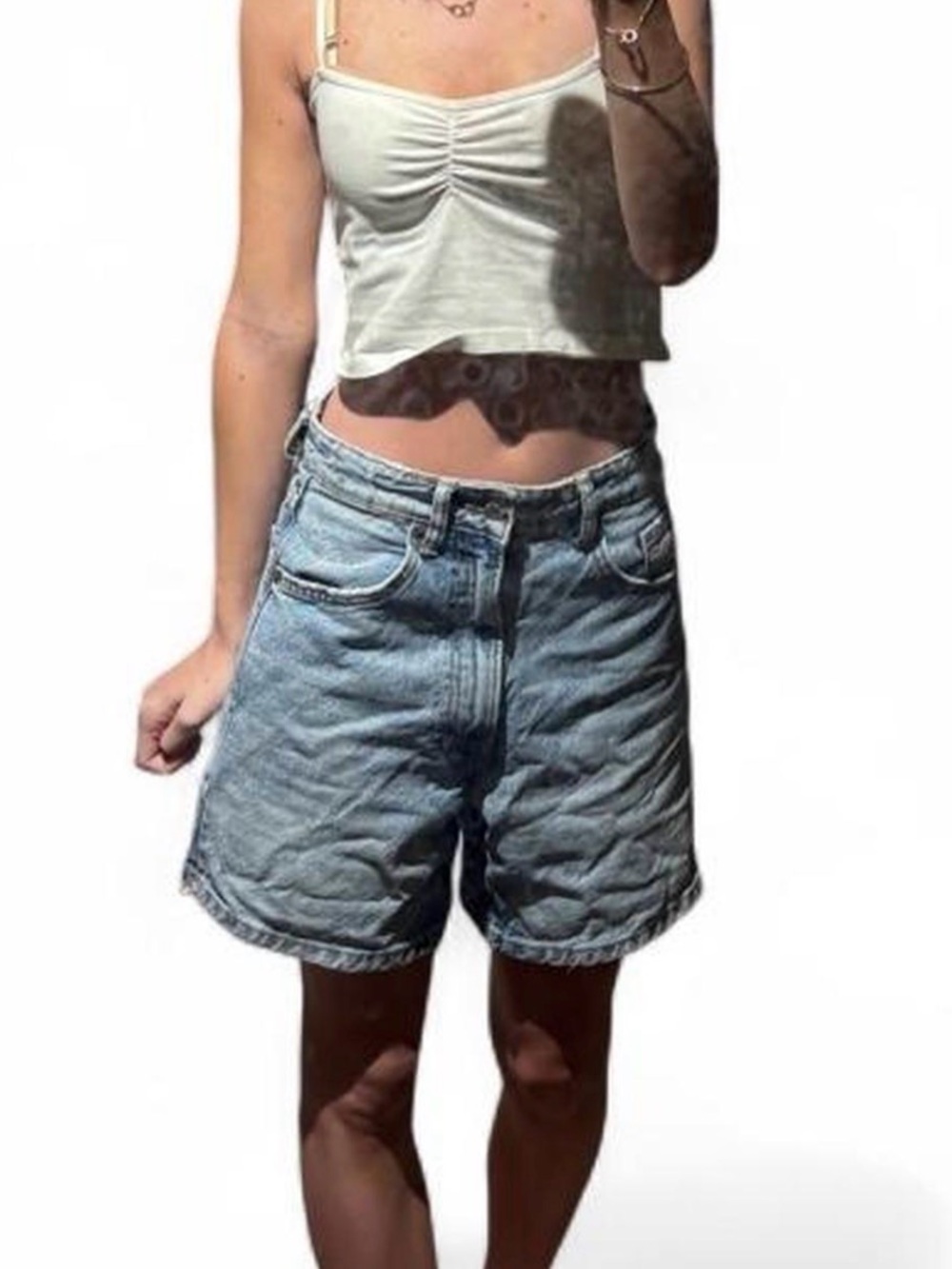 🩵Zara Light Wash Denim Bermuda Shorts/ jorts